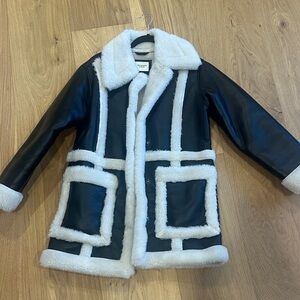 Abercrombie & Fitch Black and White Leather Jacket